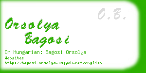 orsolya bagosi business card